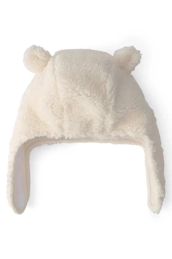  Set caciulita si manusi din sherpa Cream Teddy