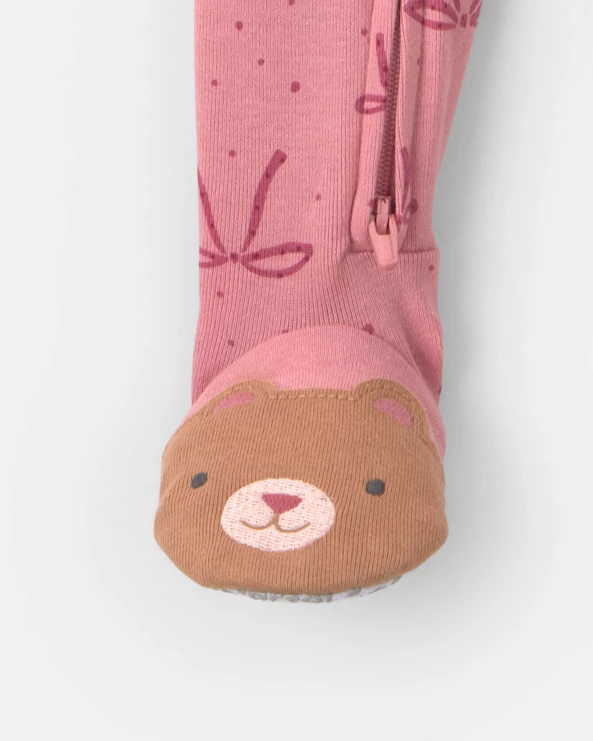  Хлопковая пижама с закрытыми ножками Teddy Bows
