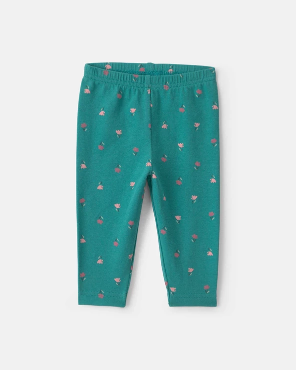  Set 3 piese Floral - vesta cu nasturi, body si colanti