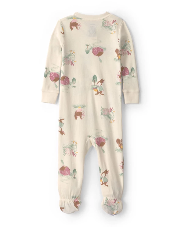  Pijama cu talpa din bumbac Country Farm