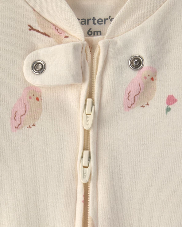  Pijama cu talpa din bumbac Cutie Owl