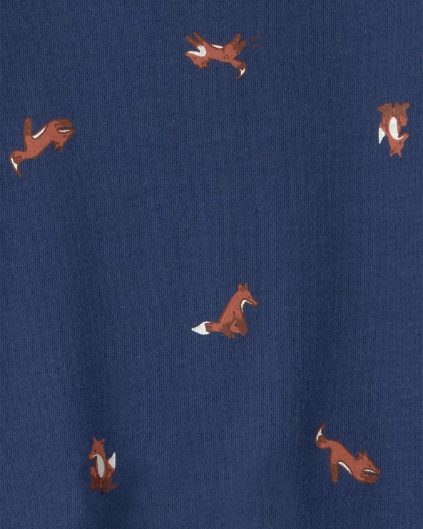  Хлопковая пижама с закрытыми ножками Cutie Fox