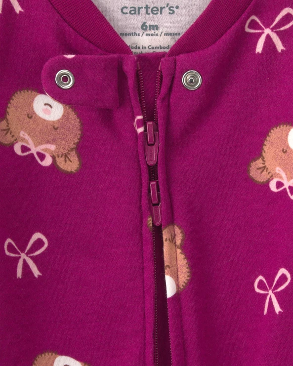  Хлопковая пижама с закрытыми ножками Teddy Bows