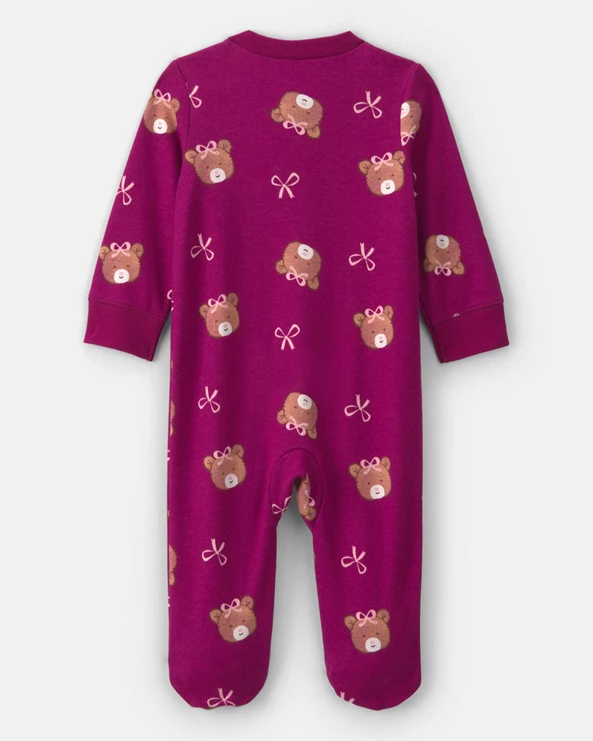 Хлопковая пижама с закрытыми ножками Teddy Bows