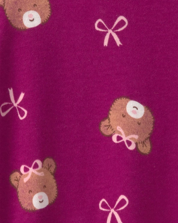 Хлопковая пижама с закрытыми ножками Teddy Bows