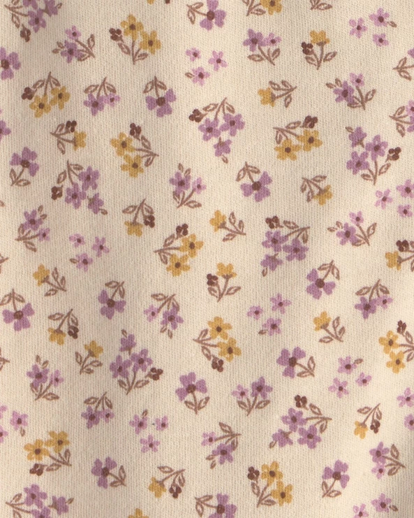  Pijama cu talpa din bumbac Tiny Flowers