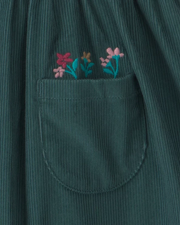  Set 2 piese Floral - salopeta tip rochita si bluza