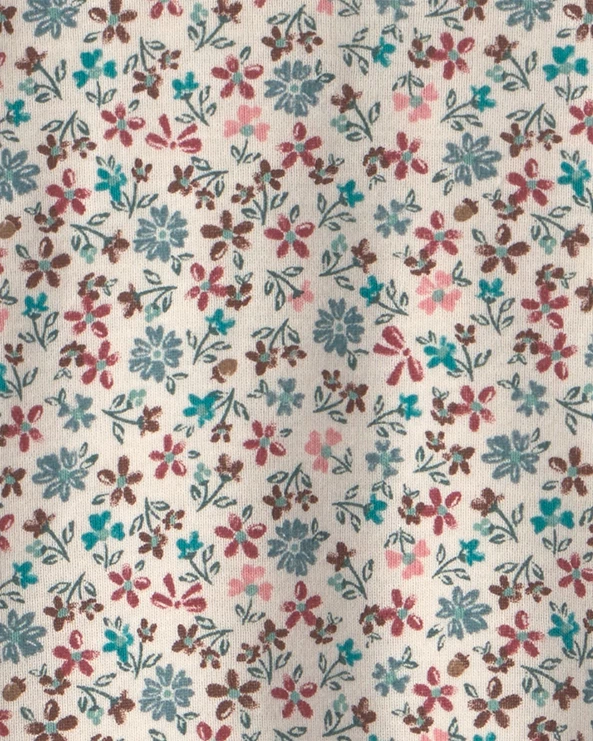  Set 2 piese Floral - salopeta tip rochita si bluza