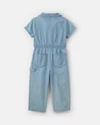  Salopeta din denim cu maneca scurta Light Wash