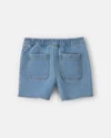  Fustita-pantalon din denim cu broderie florala