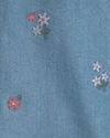 Jacheta din denim cu broderie florala