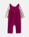  Set 2 piese Maroon - salopeta lunga si bluza