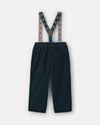  Pantaloni din catifea cu bretele Navy