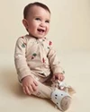  Pijama cu talpa din bumbac Farm Print