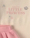  Set 2 piese Daddy's Little Princess - body si pantaloni cu tul