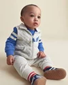  Комплект 3 в 1 Varsity - жилет на молнии, боди и брюки