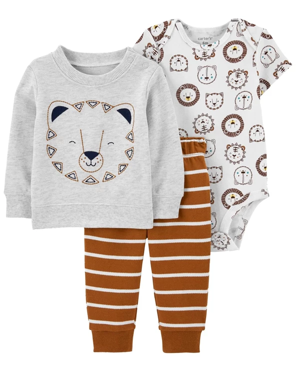  Set 3 piese Bluza, body si pantaloni Tigru