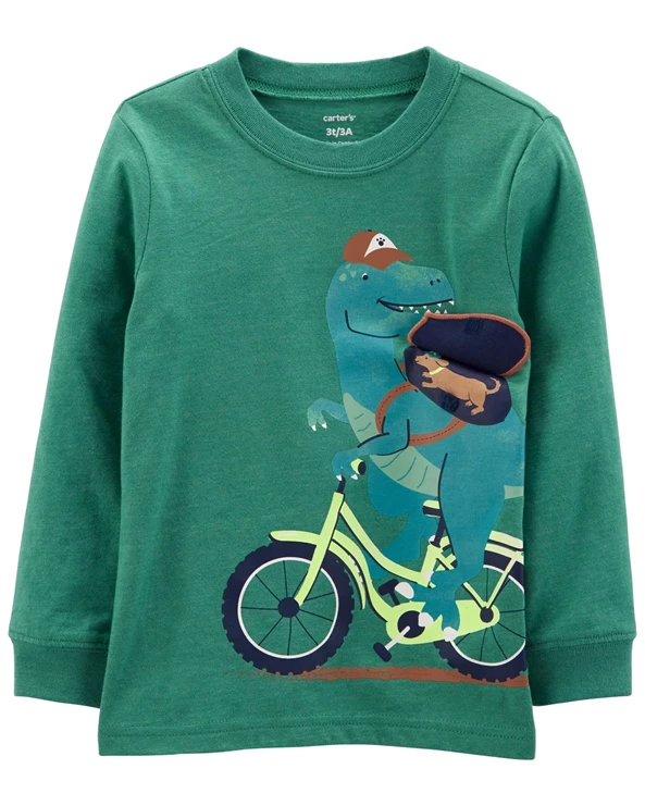  Bluza Dinozaur cu bicicleta