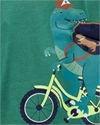  Bluza Dinozaur cu bicicleta