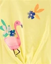  Set 2 piese Tricou si pantaloni scurti Flamingo