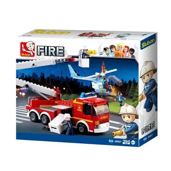 Конструктор Sluban FIRE - Platform Fire Truck + Fire Helicopter