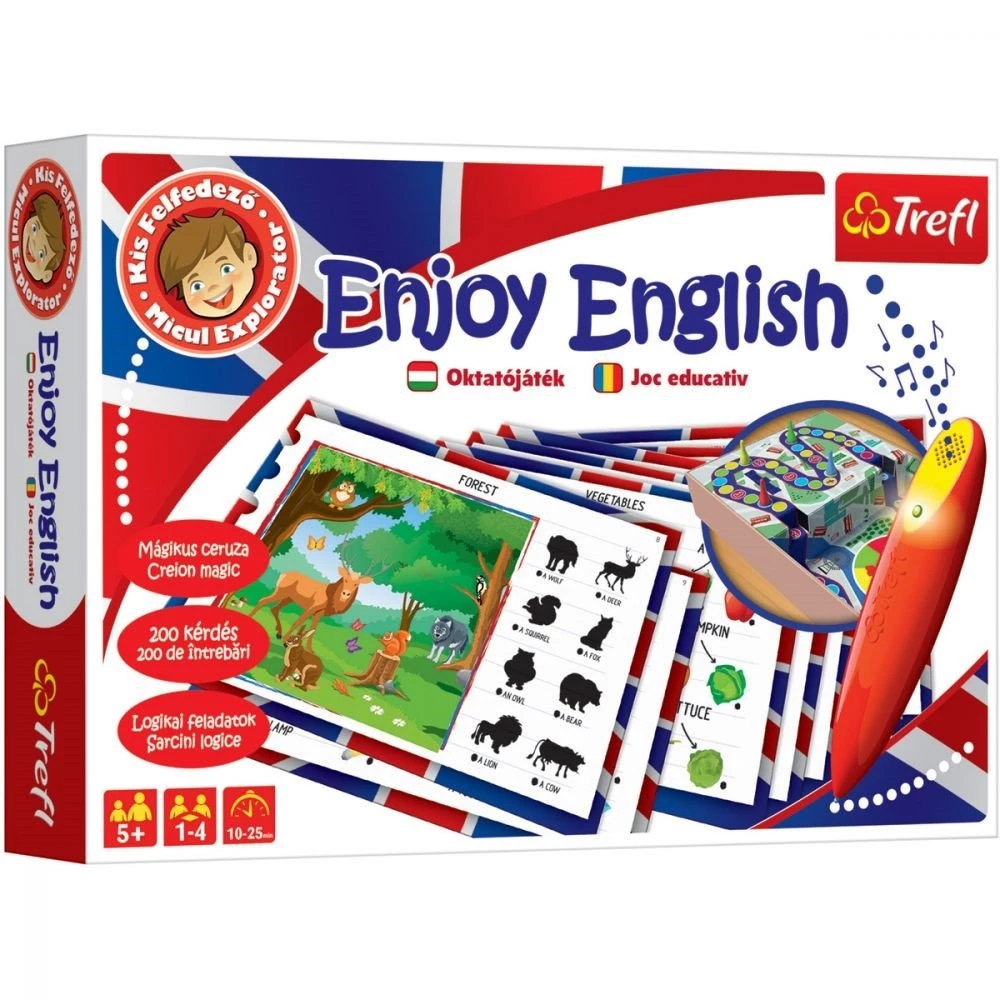 Joc de masa Trefl Enjoy English + Magic Pen Little Explorer (ro)