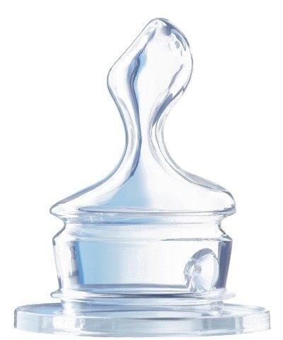 Tetina NUK din silicon, flux pentru lichide (0-6 luni)