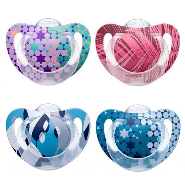 Пустышка NUK Genius Color из силикона (0-6 мес.)