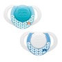 Пустышка с кольцом Chicco Physio Compact силиконовая Синяя (0-6 мес.), 2 шт.