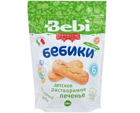 Печенье Bebi Premium Бебики без глютена (6+ мес.), 180 г