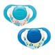 Suzeta cu inel Chicco Physio Compact din silicon Albastra (12+ luni), 2 buc.