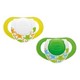 Suzeta cu inel Chicco Physio Compact din silicon Luminiscenta (6-12 luni), 2 buc.