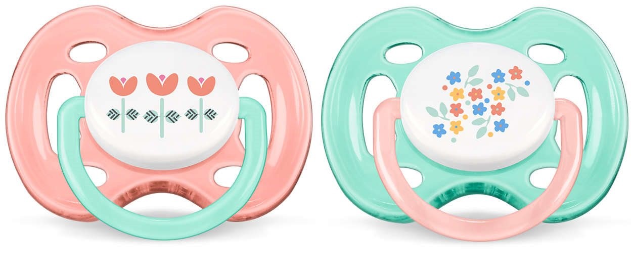 Пустышки ортодонтические Philips AVENT Freeflow (0-6 мес.), 2 шт.