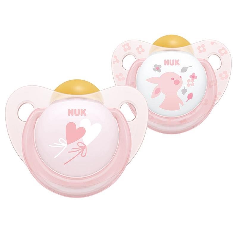 Пустышка NUK Baby Rose из латекса (0-6 мес.)