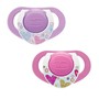 Пустышка с кольцом Chicco Physio Compact латексная Розовая (12+ мес.), 2 шт.