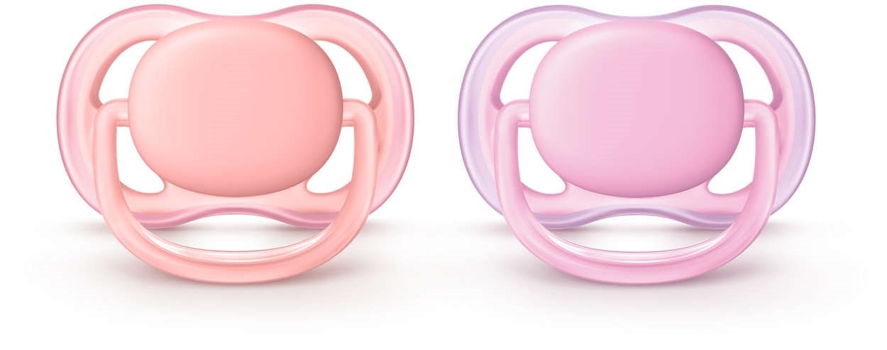 Пустышки ортодонтические Philips AVENT Ultra AIR Pink (0-6 мес.), 2 шт.