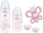 Подарочный набор из 5 предметов NUK Baby Rose (2 бутылочки, 2 пустышки и игрушка)