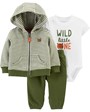 Carter's Set 3 piese Safari - hanorac, body si pantaloni
