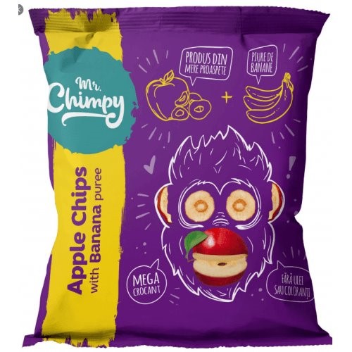 Яблочные чипсы Mr. Chimpy с банановым пюре (2+ лет), 30 г