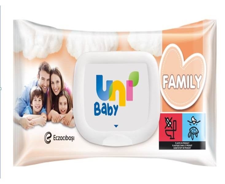 Servetele umede Uni Baby Family, 100 buc.