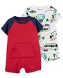 Carter's Set 2 piese Salopete de vara Masini