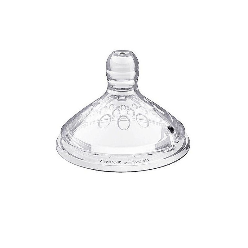 Tetina din silicon anticolici cu flux scazut (S) BabyOno Natural Nursing (0+ luni), 2 buc.