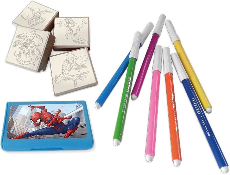 Набор для творчества Multiprint Spiderman, 4 штампа и 7 фламастеров