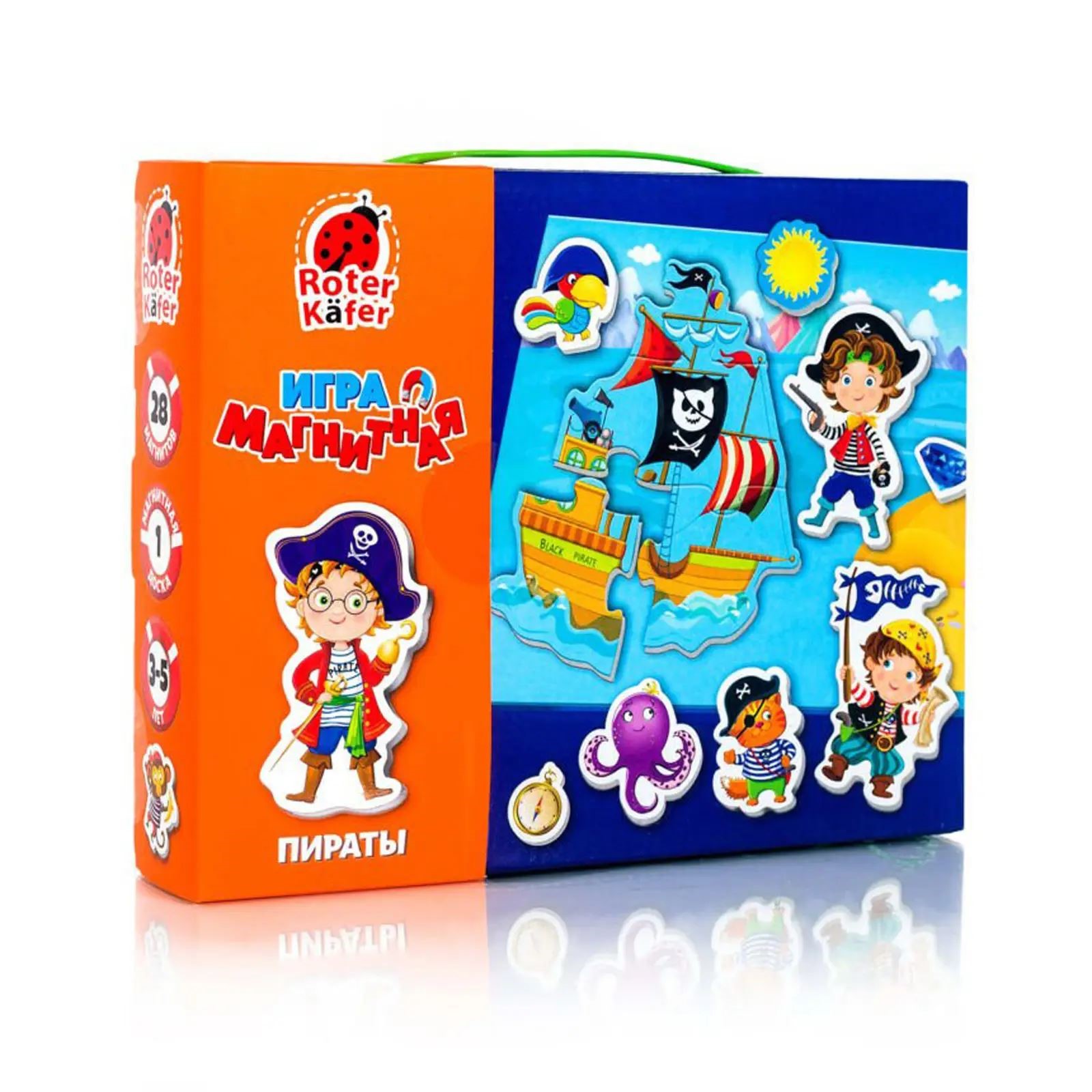 Joc de societate magnetic Vladi Toys Piratii, Roter Kafer
