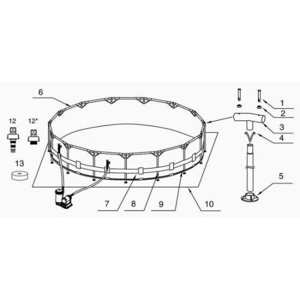 Piscina cu cadru Intex Metal Frame 549x122