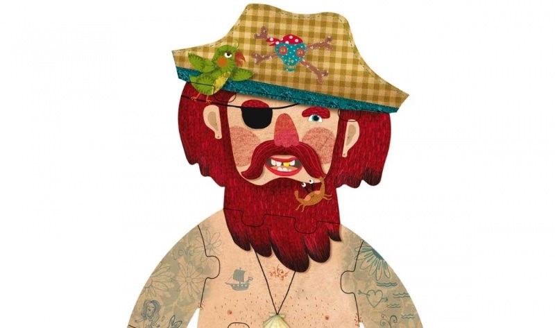 Puzzle reversibil Partile corpului Londji Pirate