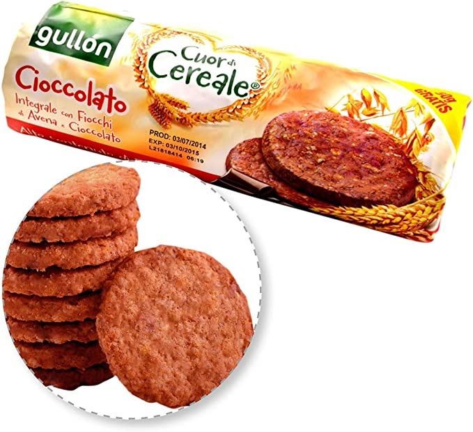 Печенье Gullon Cuor di Cereale с шоколадной стружкой, 280 гр.