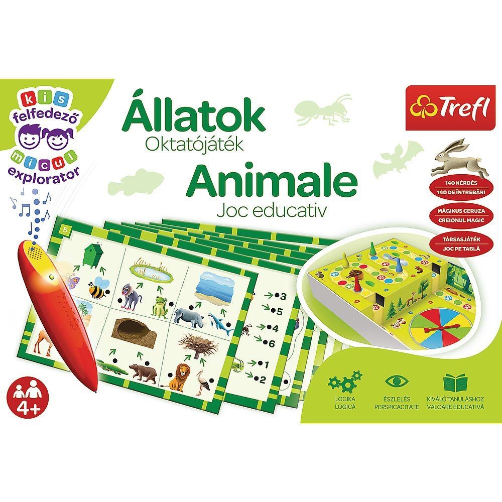 Joc educativ Trefl Animalele cu creion magic, RO