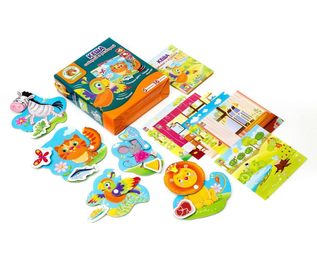 Joc de masa Vladi Toys cu elemente mobile, Papagalul Kesha