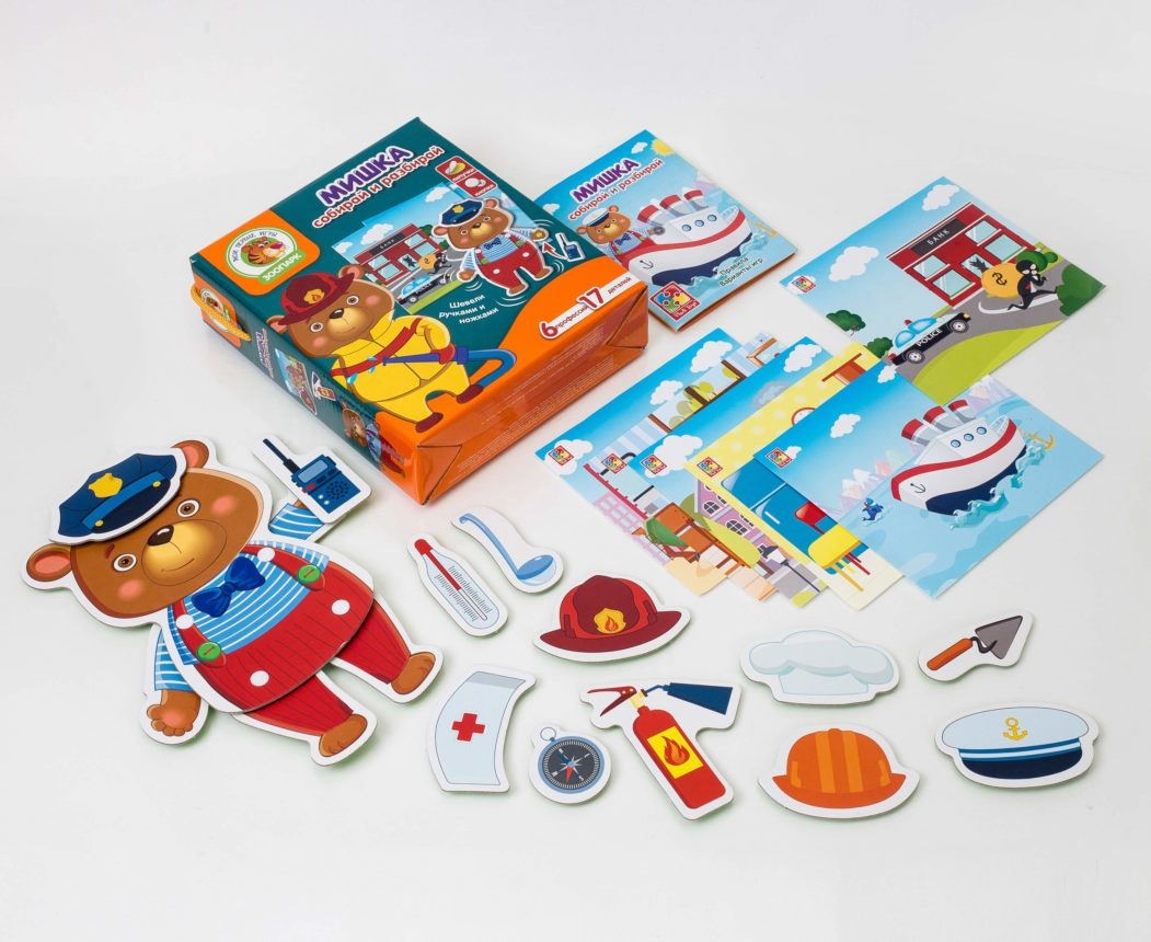 Joc de masa Vladi Toys cu elemente mobile, Ursuletul Mishka